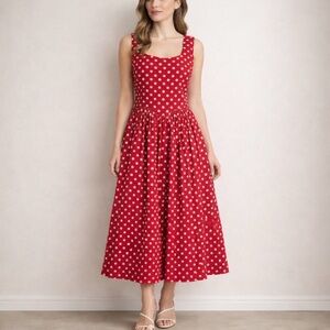 Vintage 80’s Laura Ashley Dropped Waist Dress sz 12 Pin Up Retro Cottagecore